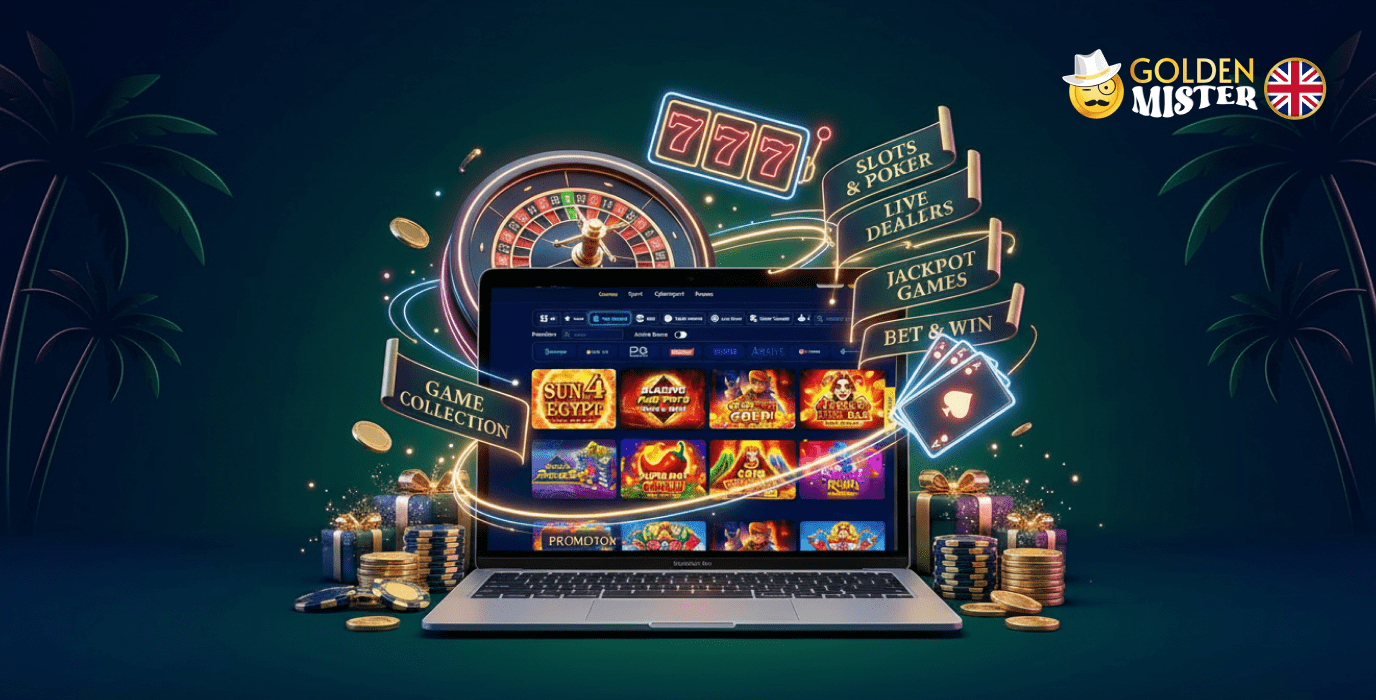 Golden Mister UK Online Casino offers an extensive collection of gambling games