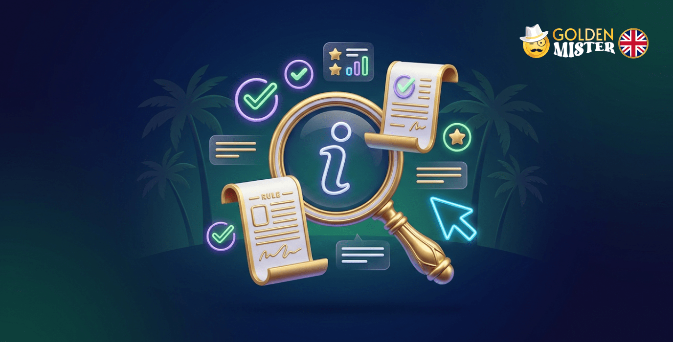 Read the important information about Golden Mister online casino in the UK